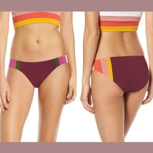 NEW $78 Robin Piccone Suzie‎ Stripped Hipster Bikini Bottoms [SZ XS ]